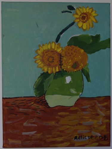 Vincent Van Gogh<br />Vaso Com Três Girassóis (1888)